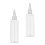 Max 2pcs Plastic 100ml Travel Squeeze Bottle Lotion Shampoo Container White Cap