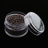 Max 1000pcs 3mm Silicone Lined Micro Ring Links Beads Links For Hair Extension Brown