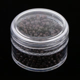 Max 1000pcs 3mm Silicone Lined Micro Ring Links Beads Links For Hair Extension Brown