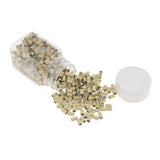 Max 500pcs Silicone Lined Micro Ring Links Beads Links For Hair Extensions Beige