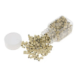 Max 500pcs Silicone Lined Micro Ring Links Beads Links For Hair Extensions Beige