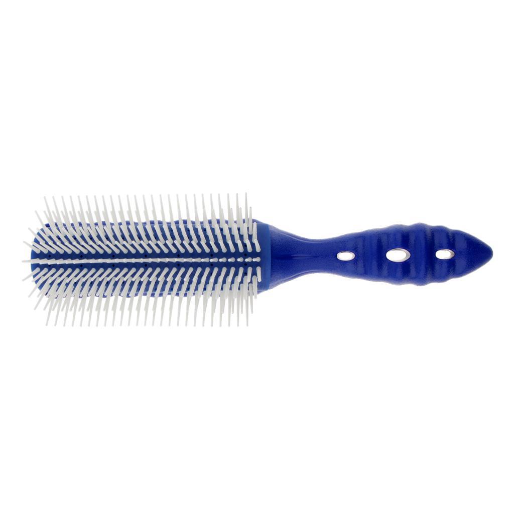 Maxbell 9 Row Anti-static Hair Styling Comb Soft Tooth Smooth Hair Brush Hairbrush Blue - Aladdin Shoppers