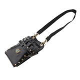 Max PU Leather Barber Scissors Shears Combs Clips Tools Holder Pouch Waist Bag Black