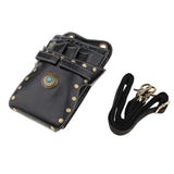 Max PU Leather Barber Scissors Shears Combs Clips Tools Holder Pouch Waist Bag Black
