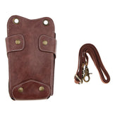 Max PU Leather Barber Scissors Shears Combs Clips Tools Holder Pouch Waist Bag Brown