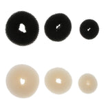 Max 3 Size Hair Donut Hair Bun Makers Rings Mesh Chignon Ballet Bun Hairdonut beige