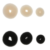 Max 3 Size Hair Donut Hair Bun Makers Rings Mesh Chignon Ballet Bun Hairdonut beige