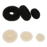 Max 3 Size Hair Donut Hair Bun Makers Rings Mesh Chignon Ballet Bun Hairdonut beige