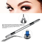 Max Eyebrow Eyeliner Microblading Tattoo Pen Cosmetic Dual Head Design White