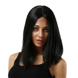 Max Women Synthetic Straight Middle Part Wig Full Head Lace Front Hairpieces 14"
