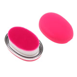 Max Foundation Makeup Brush Egg Shape Powder Blush Blending Beauty Facial Tool Rose Red
