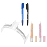 Max Eyebrow Tattoo Marker Pen Magic Eraser Permanent Makeup Ruler Caliper Kit 4#