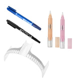 Max Eyebrow Tattoo Marker Pen Magic Eraser Permanent Makeup Ruler Caliper Kit 4#