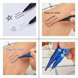 Max Eyebrow Tattoo Marker Pen Magic Eraser Permanent Makeup Ruler Caliper Kit 3#