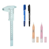 Max Eyebrow Tattoo Marker Pen Magic Eraser Permanent Makeup Ruler Caliper Kit 1#