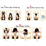 Max Natural Synthetic Long Thick Straight Lace Front Wigs Hairpieces Wine Red