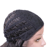 Max Long Synthetic Wig Middle Part Curly Wave Front Lace Wig Hairpieces Heat OK