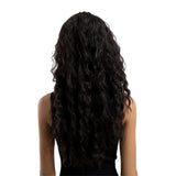 Max Long Synthetic Wig Middle Part Curly Wave Front Lace Wig Hairpieces Heat OK