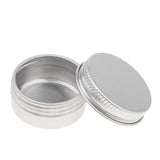 Max 10pcs Aluminium Lip Balm Tin Pots Cosmetic Cream Jars Bottle Container A-10ML-3.5 x 1.8cm