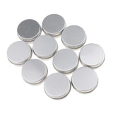 Max 10pcs Aluminium Lip Balm Tin Pots Cosmetic Cream Jars Bottle Container A-10ML-3.5 x 1.8cm