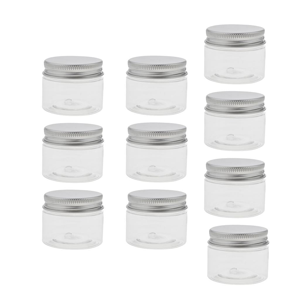 10pcs Empty Cosmetic Pots Lip Balm Container Jar Aluminum Cap Tins 40ml