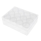 Max 20g 12 Slots Storage Box Case Organizer Carfts Jewelry Container Clear