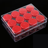 Max 20g 12 Slots Storage Box Case Organizer Carfts Jewelry Container Red