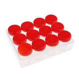 Max 20g 12 Slots Storage Box Case Organizer Carfts Jewelry Container Red