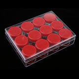 15g 12 Slots Storage Box Case Organizer Carfts Jewelry Container Red