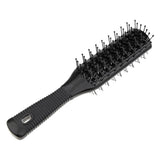 Max 2 Side Vented 9 Row Styling Hairbrush Detangler Comb for Wet Dry Long Hair Black