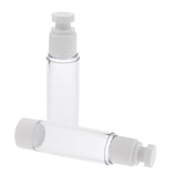 Max 2x Sterile Airless Pump Bottle Refillable Toner/Lotion/Serum Container 50ml