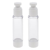 Max 2x Sterile Airless Pump Bottle Refillable Toner/Lotion/Serum Container 50ml