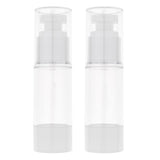 Max 2x Sterile Airless Pump Bottle Refillable Toner/Lotion/Serum Container 30ml