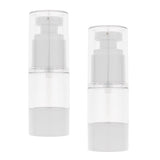 Max 2x Sterile Airless Pump Bottle Refillable Toner/Lotion/Serum Container 15ml