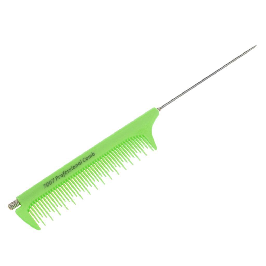 Maxbell Adjust Salon Barber Tail Tip Styling Hairdressing Fine Tooth Pick Hair Comb Green - Aladdin Shoppers