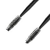 Max 2PCS Reusable Nylon Mascara Wands Makeup Eyelash Extension Brush Wood Handle Black