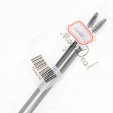 Max 2PCS Reusable Nylon Mascara Wands Makeup Eyelash Extension Brush Wood Handle Black