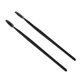 Max 2PCS Reusable Nylon Mascara Wands Makeup Eyelash Extension Brush Wood Handle Black