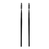 Max 2PCS Reusable Nylon Mascara Wands Makeup Eyelash Extension Brush Wood Handle Black