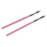 Max 2PCS Reusable Nylon Mascara Wands Makeup Eyelash Extension Brush Wood Handle Rose Red