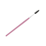 Max Nylon Mascara Wands Wood Handle Makeup Eyelash Extension Brush Silver,Pink
