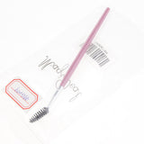 Max Nylon Mascara Wands Wood Handle Makeup Eyelash Extension Brush Silver,Pink