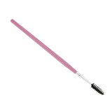 Max Nylon Mascara Wands Wood Handle Makeup Eyelash Extension Brush Silver,Pink