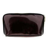 Max PVC Traveling Makeup Organizer Bag Portable Toiletry Zipper Pouch Dark Brown