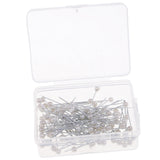 Max 100pcs Multicolor Pearlized Head Pins for DIY Jewelry Components Silver