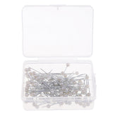 Max 100pcs Multicolor Pearlized Head Pins for DIY Jewelry Components Silver