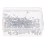 Max 100pcs Multicolor Pearlized Head Pins for DIY Jewelry Components Silver