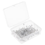 Max 100pcs Multicolor Pearlized Head Pins for DIY Jewelry Components Silver