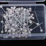 Max 100pcs Multicolor Pearlized Head Pins for DIY Jewelry Components Silver