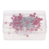 Max 100pcs Multicolor Pearlized Head Pins for DIY Jewelry Components Red